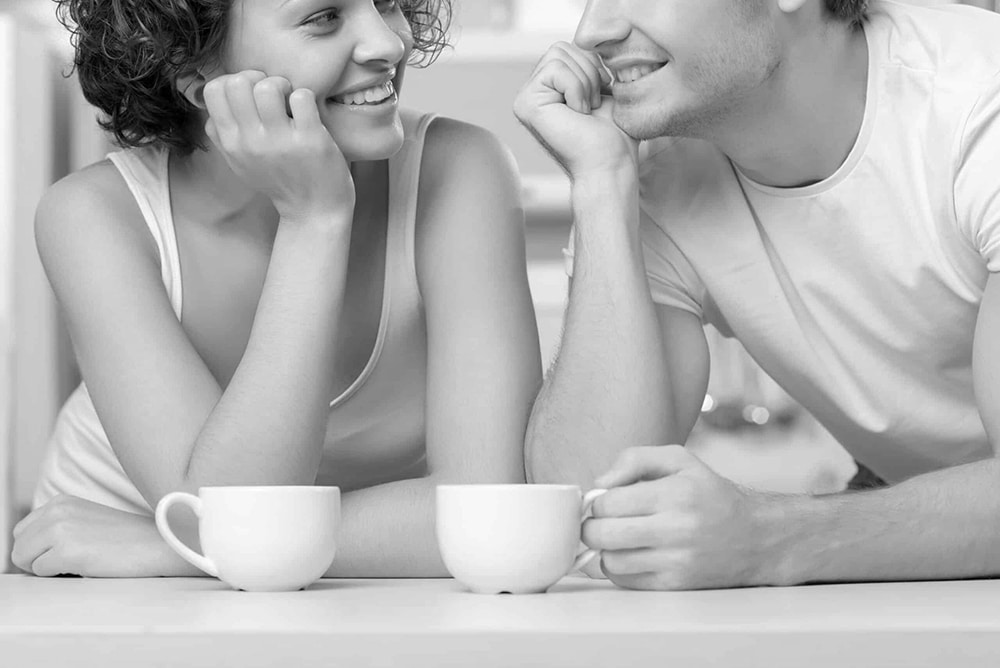 couple with cups