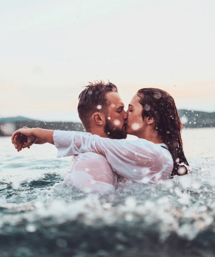 kissing couple