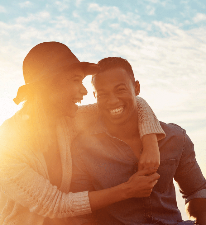 A photo of happy couple