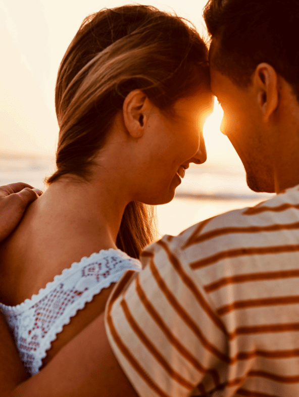 A photo of sweet couple hugging