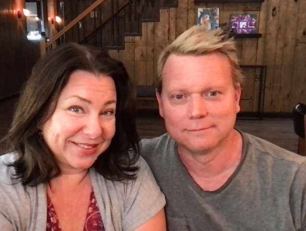 Debbie Cherry with her husband