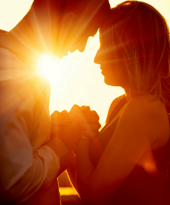Lovely couple having a sweet moment