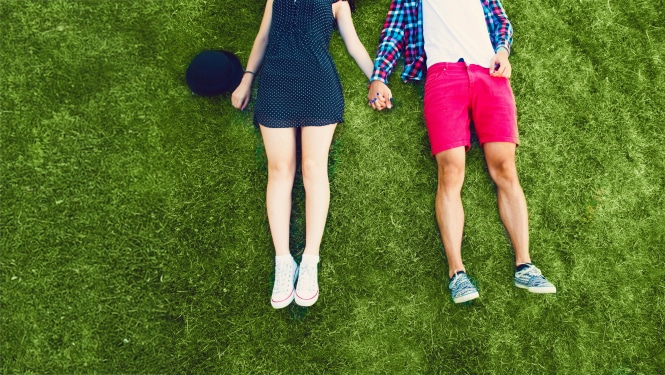 couple on the grass